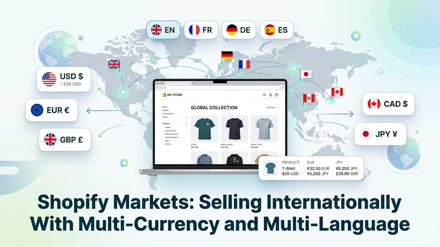 Shopify Markets: Selling Internationally With Multi-Currency and Multi-Language