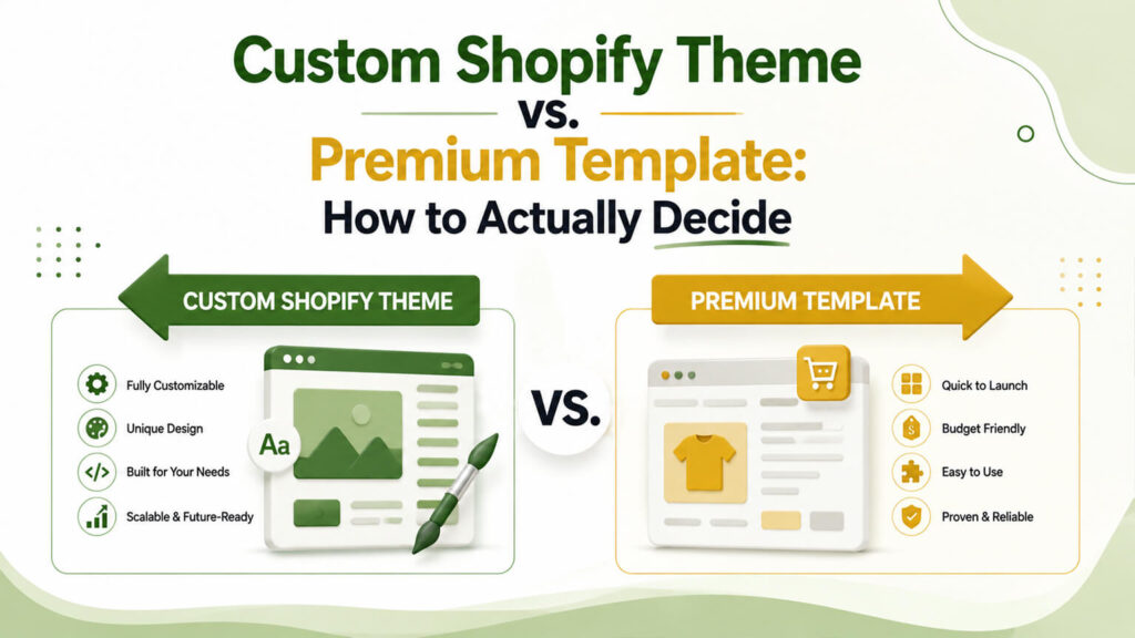 Custom Shopify Theme vs. Premium Template: How to Actually Decide