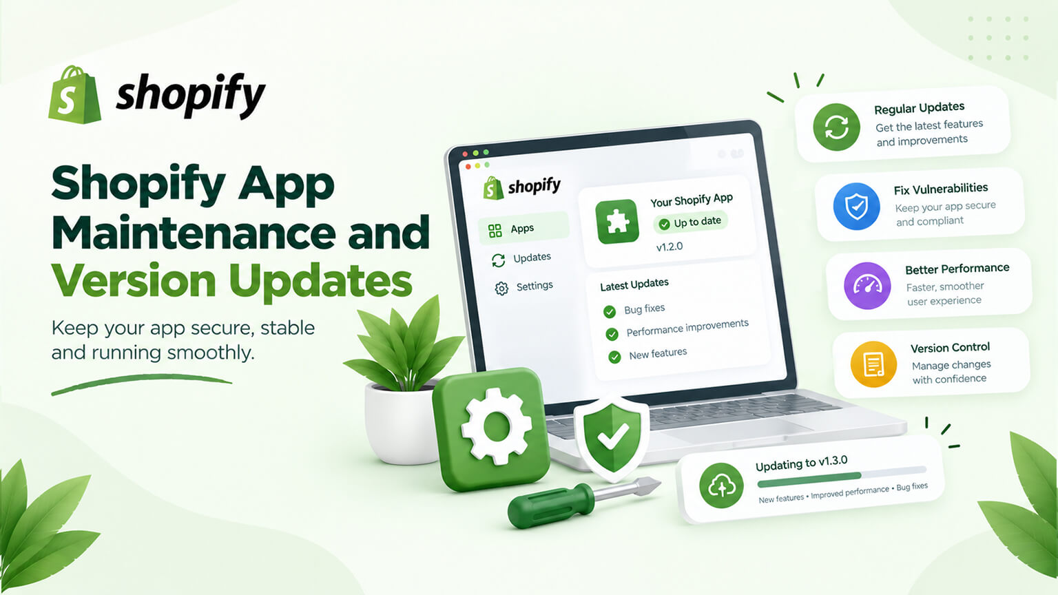 Shopify App Maintenance and Version Updates